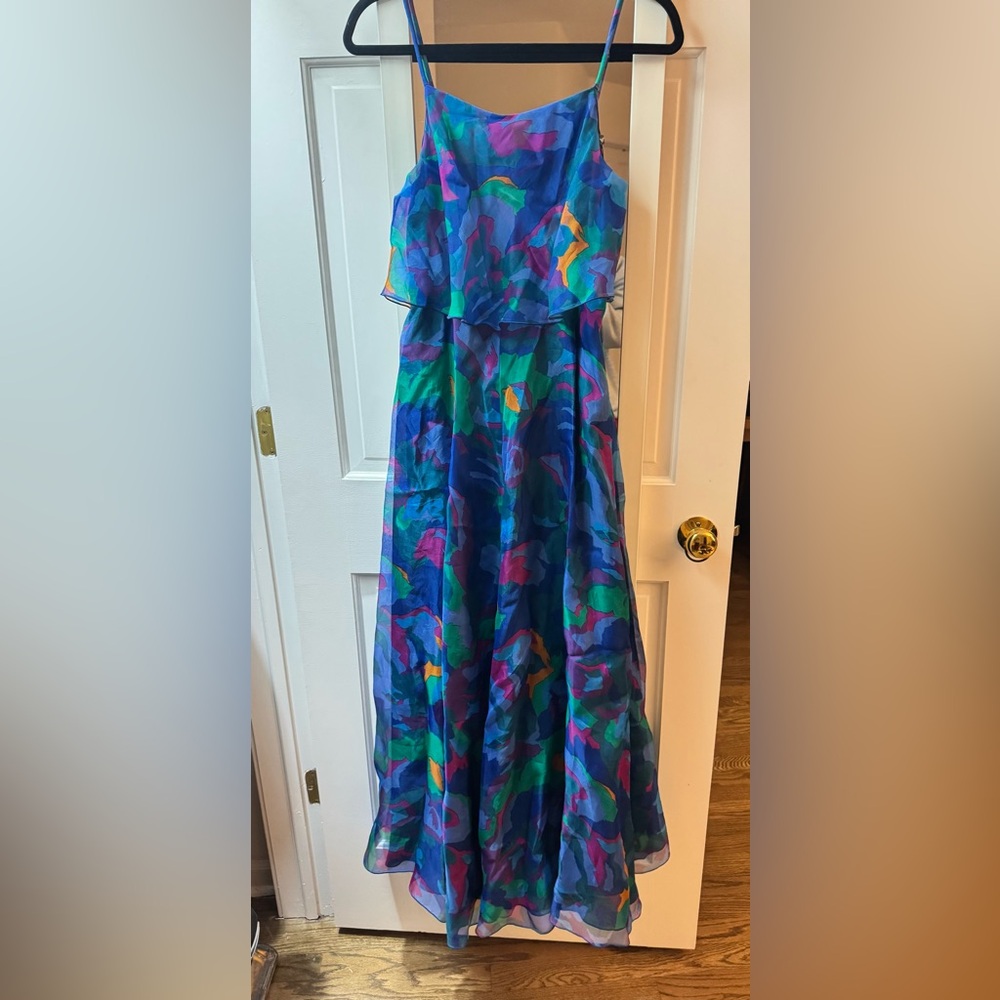 Emporio Armani Colorful Abstract Maxi Dress